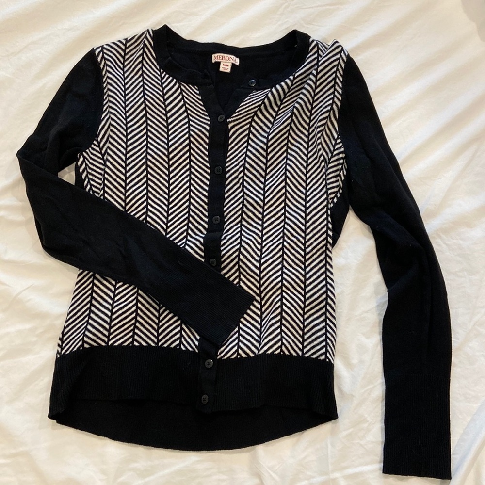 Black and white cardigan